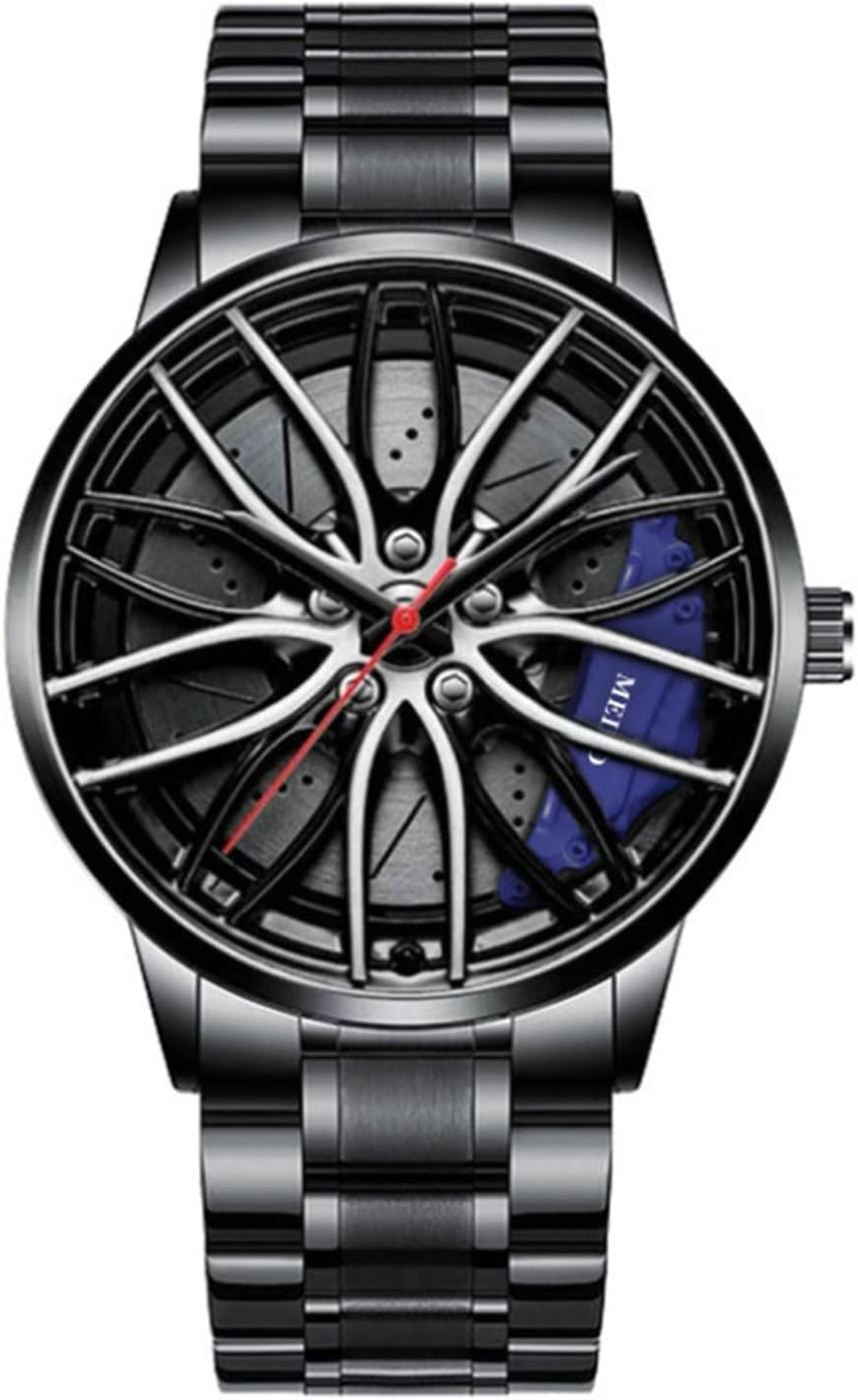 Rotating Wheel Rim Watch For Men's