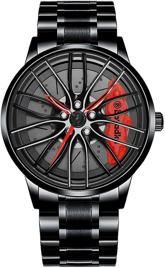 Rotating Wheel Rim Watch For Men's